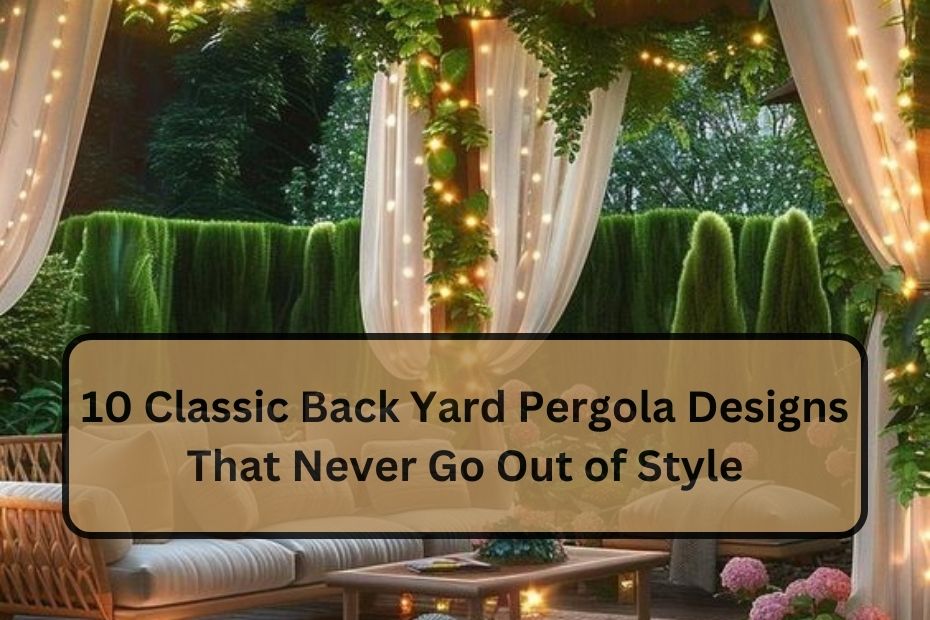 10 Classic Back Yard Pergola Designs That Never Go Out of Style